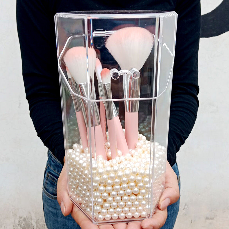 Acrylic makeup brush holder