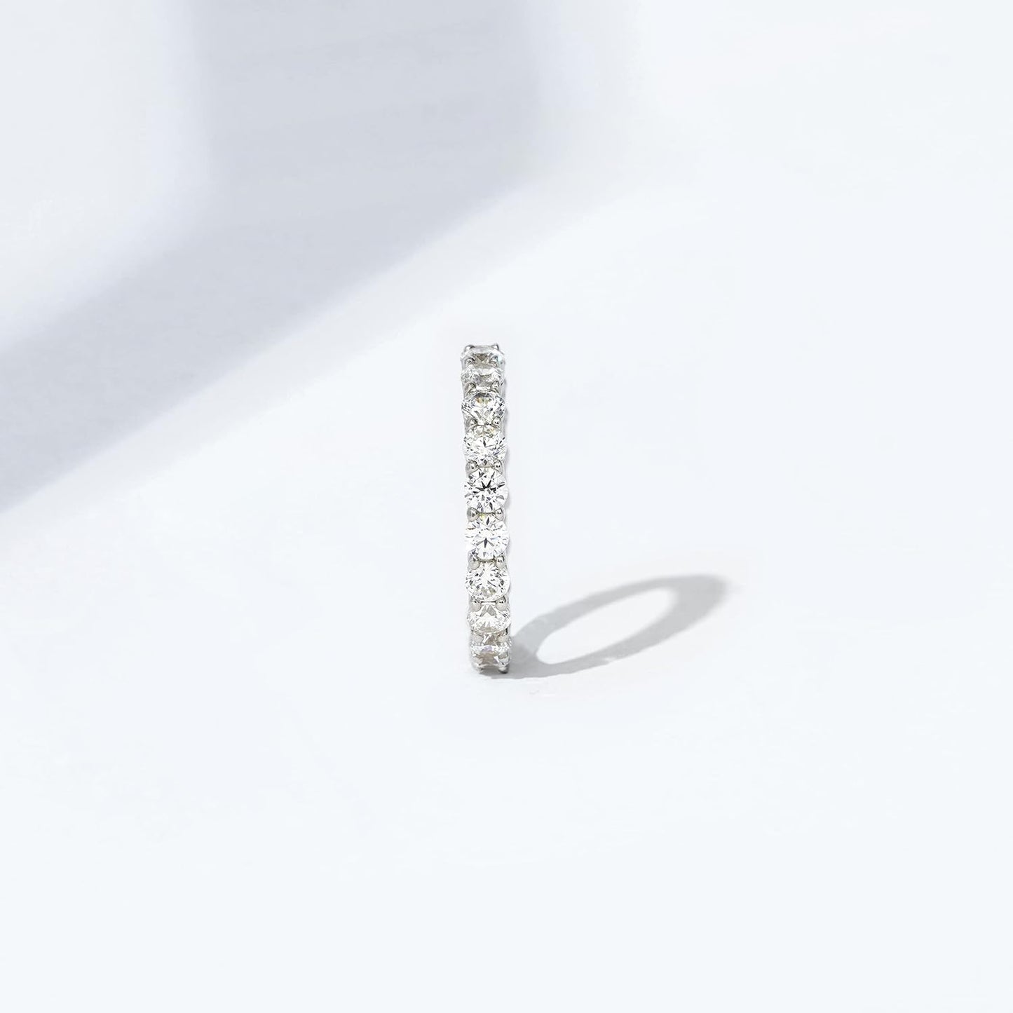 Gold/Platinum-Plated Sterling Silver with Round Cubic Zirconia