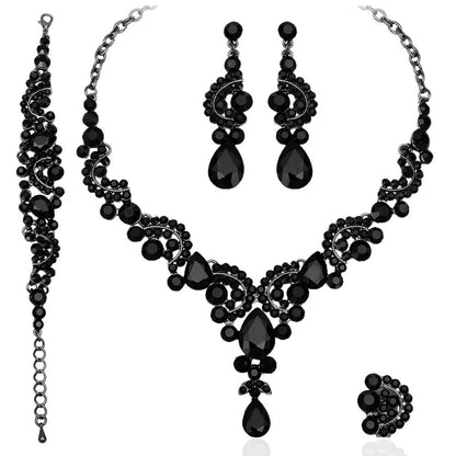 CSY Elegant Crystal Bridal Jewelry Set