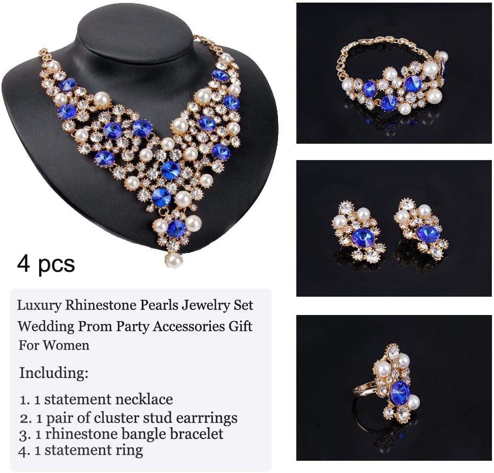 FUNOJOY 18k Gold Plated Luxury African-Inspired Jewelry Set