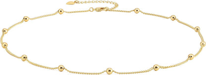 Aobei Pearl 18k Gold Choker with Lava Bead Pendant"