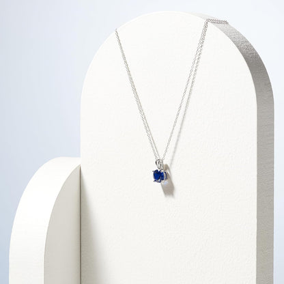 Sterling Silver Birthstone Pendant Necklace - 18"