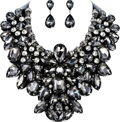 FFlyonce 9-Color Rhinestone Crystal Jewelry Set