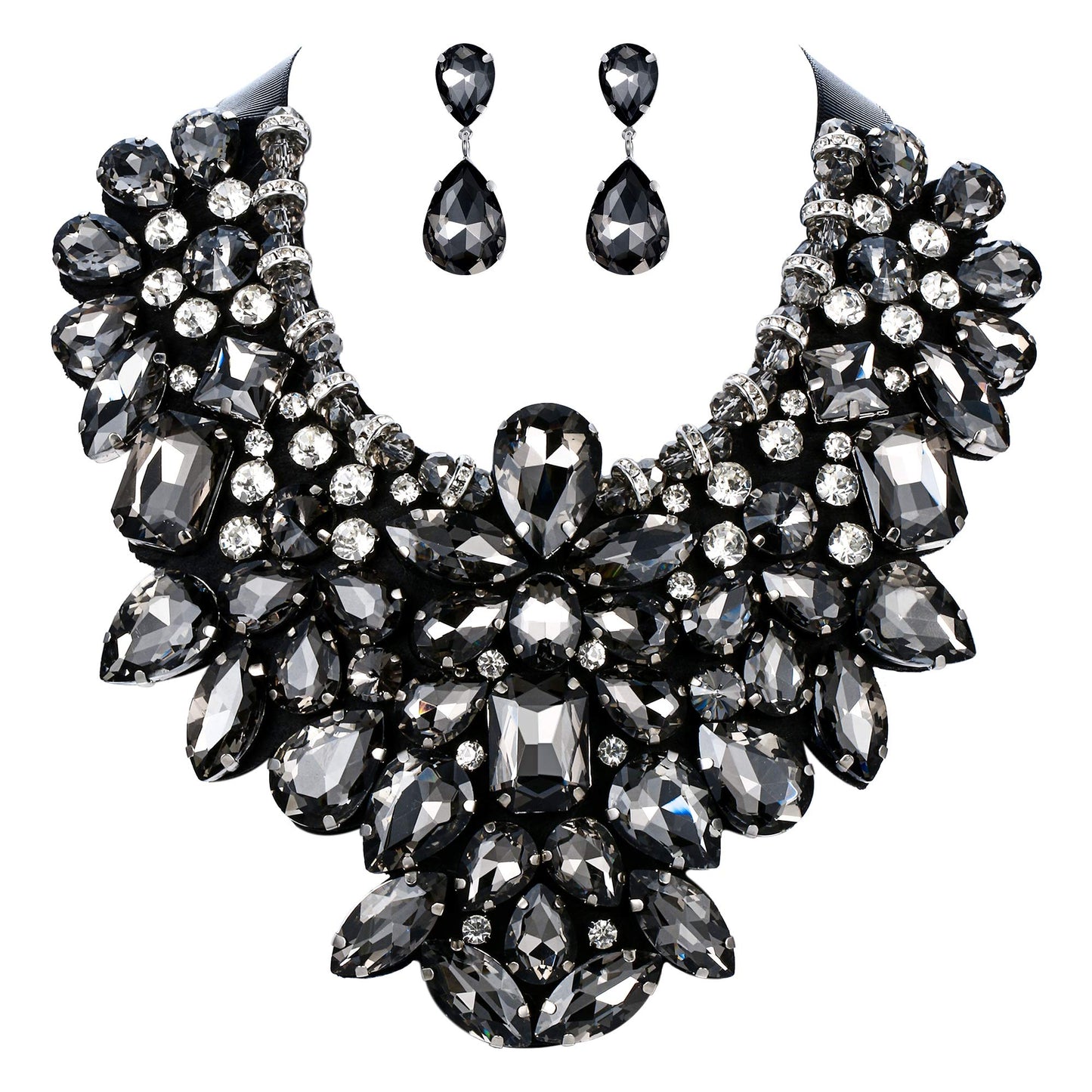 FFlyonce 9-Color Rhinestone Crystal Jewelry Set