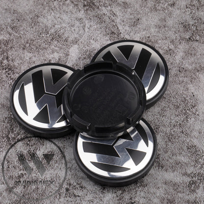 🌟 Set of 4 VW Wheel Centre Caps (56mm) - Fits Most Original VW Alloys!